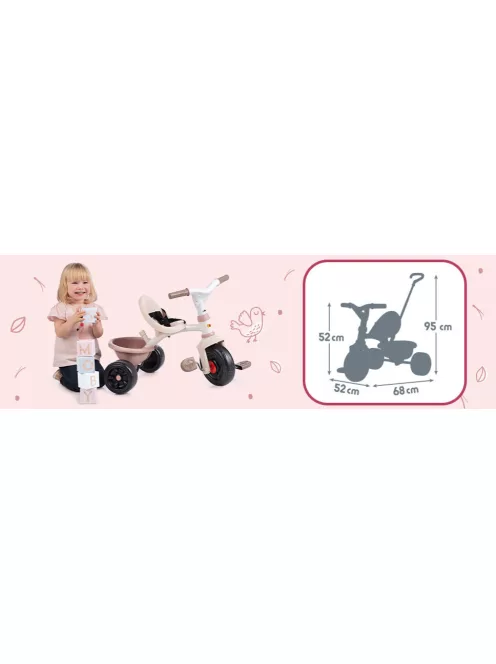 Smoby Be Fun pedálos tricikli szülőkarral. OUTLET termék