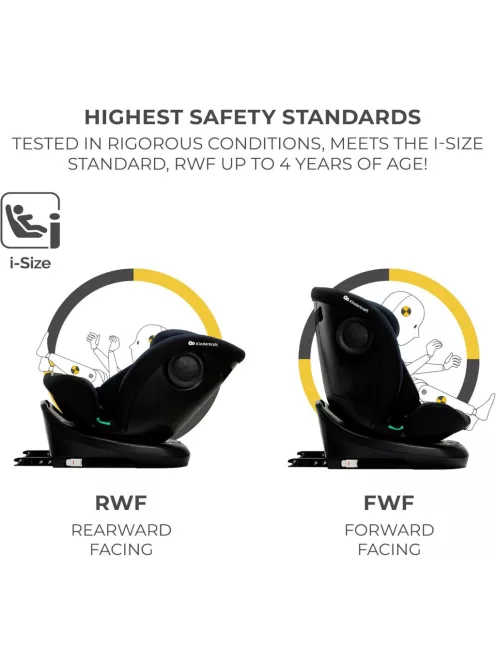 Kinderkraft gyerekülés I-Grow i-Size Isofix 40-150cm- sötétkék. OUTLET termék