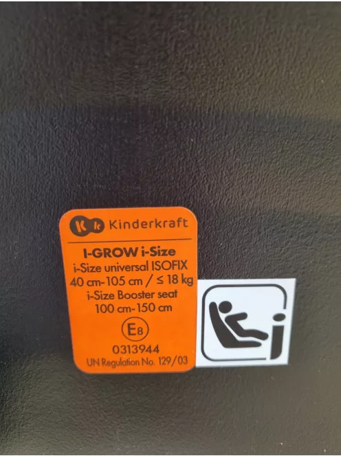 Kinderkraft gyerekülés I-Grow i-Size Isofix 40-150cm- sötétkék. OUTLET termék