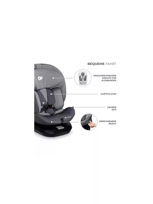 Kinderkraft gyerekülés I-Grow i-Size Isofix 40-150cm- szürke. OUTLET termék