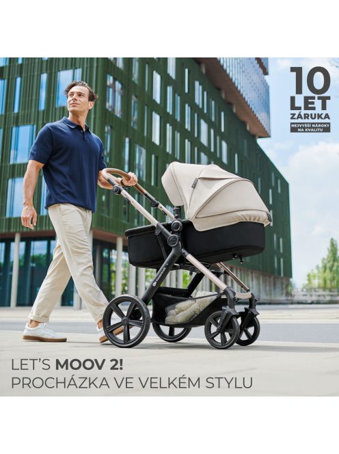  Kinderkraft Moov 2 3 az 1-ben babakocsi szett-Sand Beige, OUTLET termék
