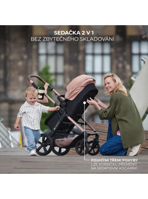  Kinderkraft Moov 2 3 az 1-ben babakocsi szett-Sand Beige, OUTLET termék