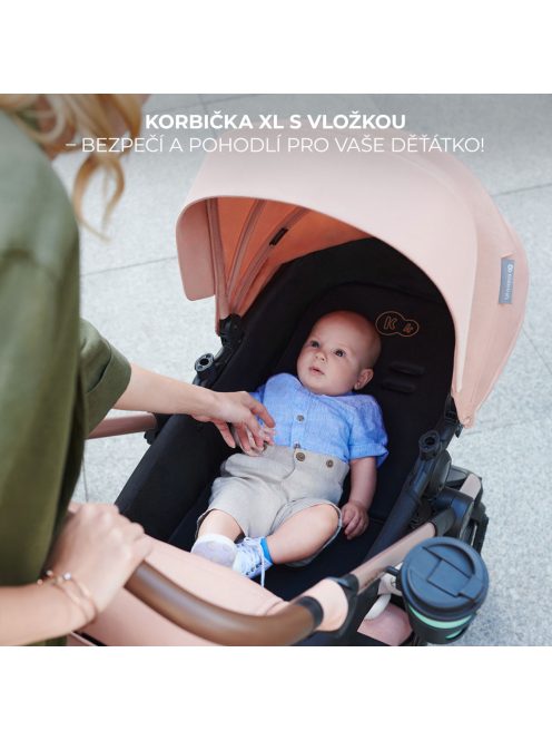  Kinderkraft Moov 2 3 az 1-ben babakocsi szett-Sand Beige, OUTLET termék