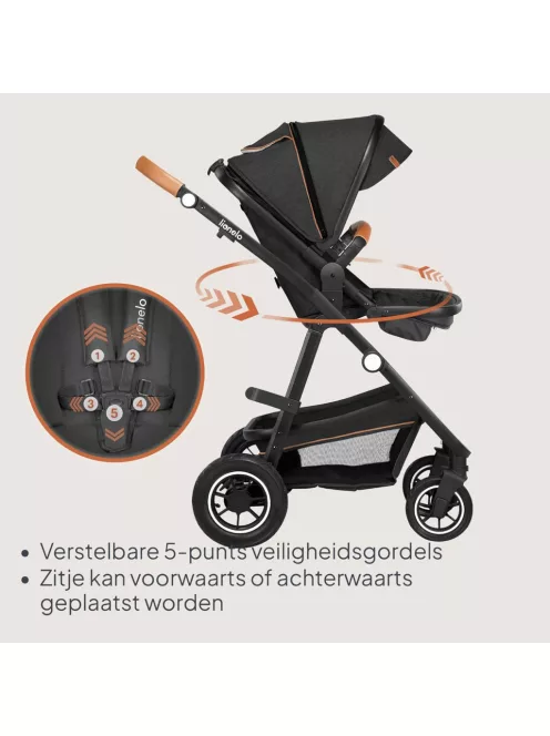  Lionelo Amber 3 az 1-ben babakocsi-Grey Graphite. OUTLET termék