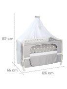 Roba Little Stars fa babaágy és babaöböl ágyneművel 60x120cm, OUTLET termék