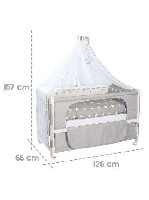 Roba Little Stars fa babaágy és babaöböl ágyneművel 60x120cm, OUTLET termék