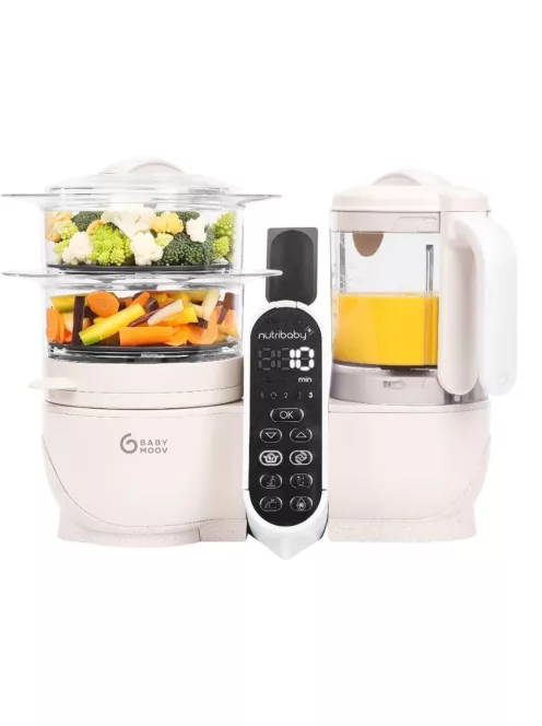 Babymoov Nutribaby Plus turmix és páróló bébiétel-készítő - fehér, OUTLET termék