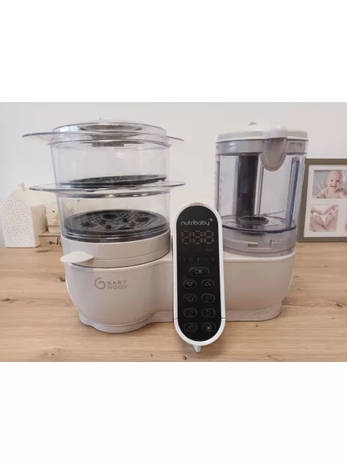 Babymoov Nutribaby Plus turmix és páróló bébiétel-készítő - fehér, OUTLET termék
