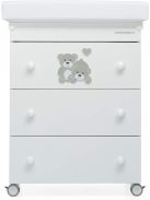 Foppapedretti fa fehér macis fürdető és pelenkázó komód, OUTLET termék