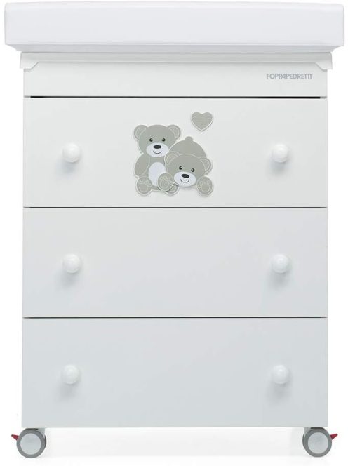 Foppapedretti fa fehér macis fürdető és pelenkázó komód, OUTLET termék