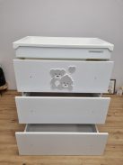 Foppapedretti fa fehér macis fürdető és pelenkázó komód, OUTLET termék