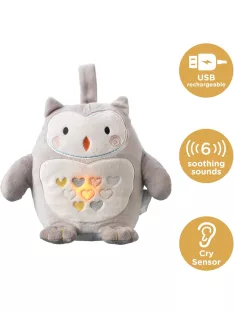   Tommee Tippee zenélő világító alvássegítő bagoly, OUTLET termék