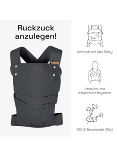 Marsupi Classic 2.0 hordozó - szürke (S/M), OUTLET termék