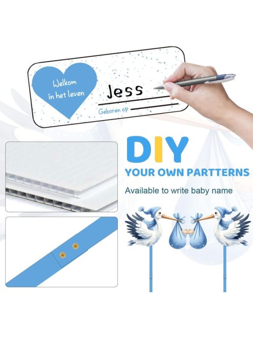 Shengruili Gólyás babaváró ajándék dekor, OUTLET termék