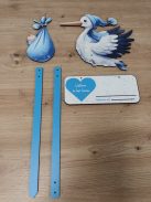 Shengruili Gólyás babaváró ajándék dekor, OUTLET termék