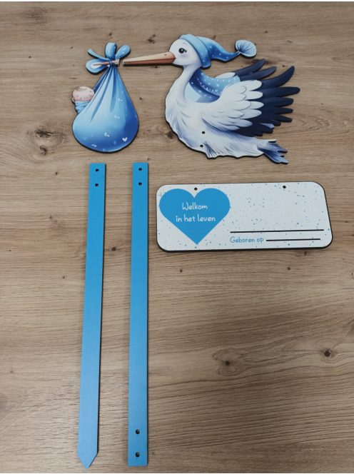 Shengruili Gólyás babaváró ajándék dekor, OUTLET termék