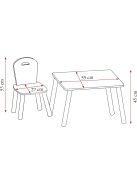 Kesper fa gyerekbútor szett- 2 szék asztallal, OUTLET termék