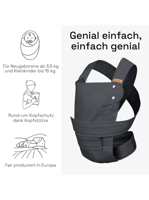 Marsupi Classic 2.0 hordozó - szürke (S/M), OUTLET termék