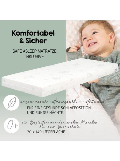 Roba fa kiságy 70x140 cm, OUTLET termék