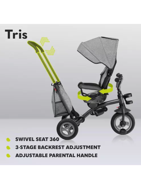 Lionelo Tris 2 az 1-ben tricikli-szürke, OUTLET termék