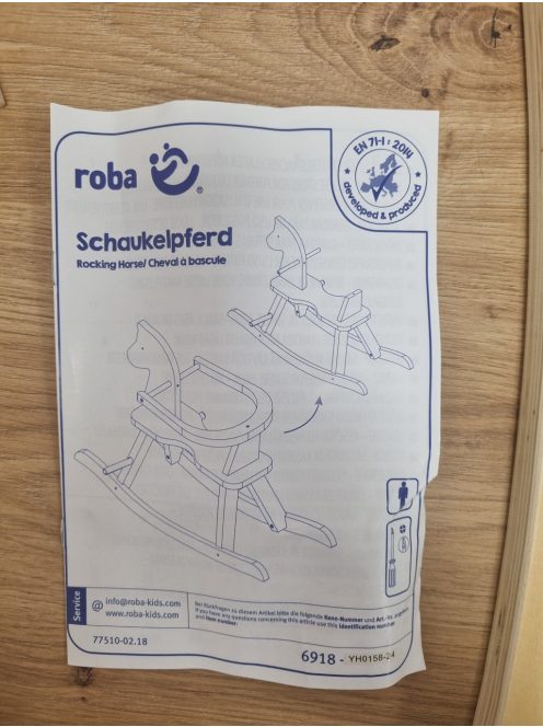 Roba fa hintaló játék, OUTLET termék