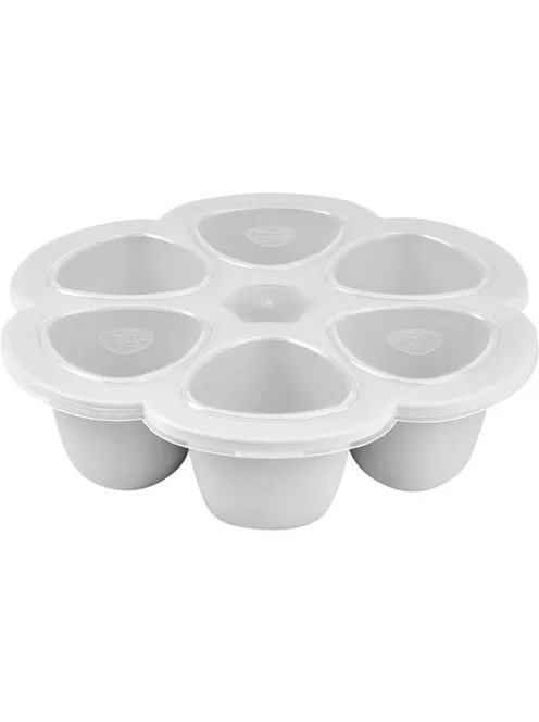 BÉABA Prémium minőségű szilikonos ételtartó - szürke, 6x90 ml, OUTLET termék