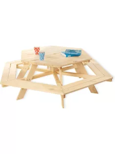  Pinolino Nicki fa körasztal paddal- 6 főnek, OUTLET termék