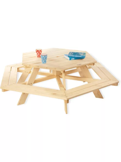 Pinolino Nicki fa körasztal paddal- 6 főnek, OUTLET termék