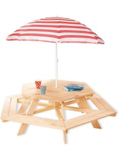  Pinolino Nicki fa körasztal paddal- 6 gyermeknek, OUTLET termék