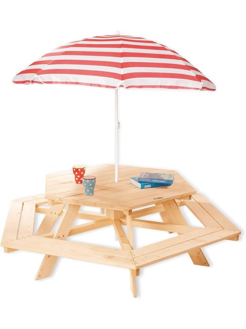 Pinolino Nicki fa körasztal paddal- 6 gyermeknek, OUTLET termék