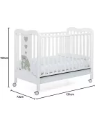 Foppapedretti Tenerorso 131x73cm-es fa kiságy állítható oldalakkal, OUTLET termék