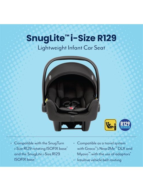 Graco Snuglite i-Size 40-75cm babahordozó, OUTLET termék