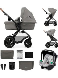   Kinderkraft Moov 2 AIR 3in1 multifunkciós Babakocsi Mink Pro i-Size hordozóval. OUTLET termék