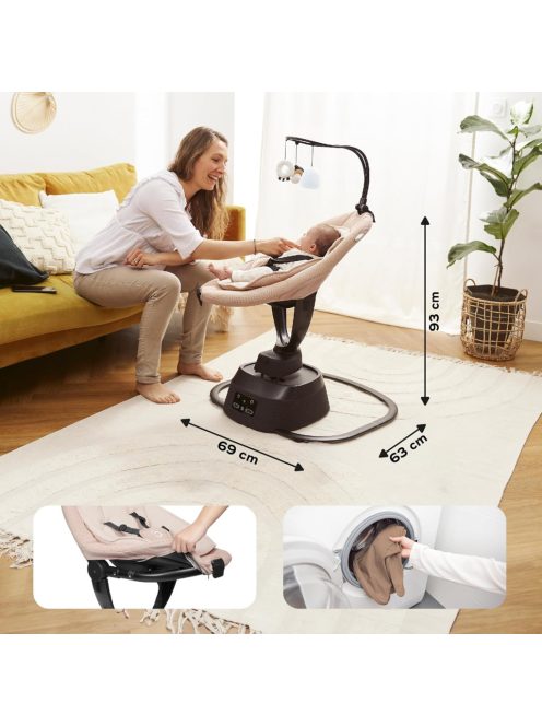 Babymoov Swoon Evolution Connect Mocca elektromos pihenőszék, OUTLET termék
