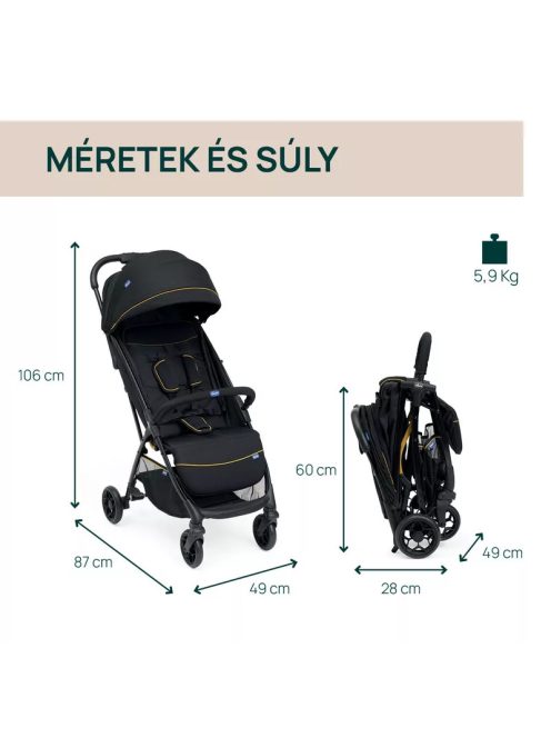 Chicco Glee 0-22kg automata csukódású babakocsi, OUTLET termék