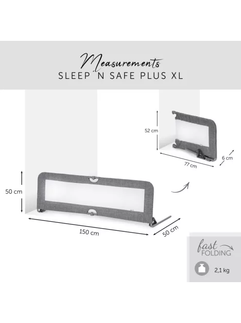 Hauck Sleep N Safe Plus XL ágyvédő rács- OUTLET termék