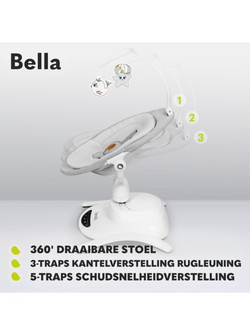 Lionelo Bella 360° elektromos pihenőszék, OUTLET termék