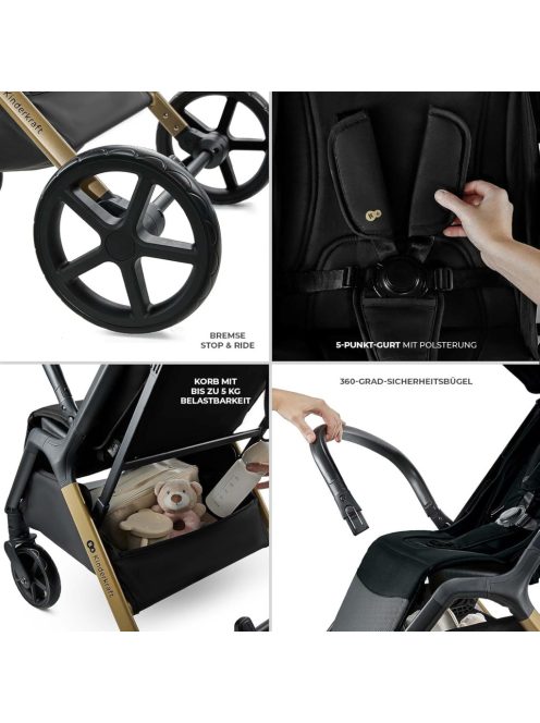 Kinderkraft Loom babakocsi-fekete, OUTLET termék