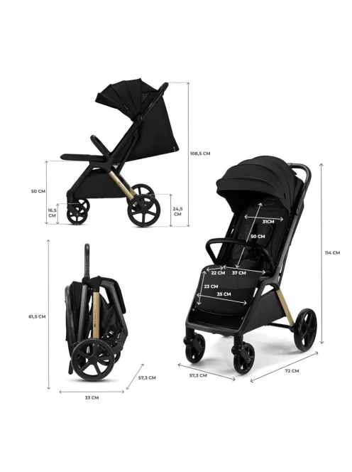 Kinderkraft Loom babakocsi-fekete, OUTLET termék