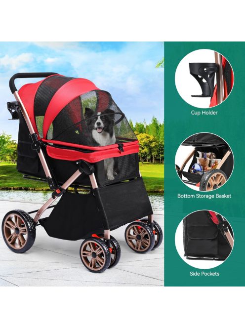Yitahome összecsukható babakocsi kisállatoknak, OUTLET termék