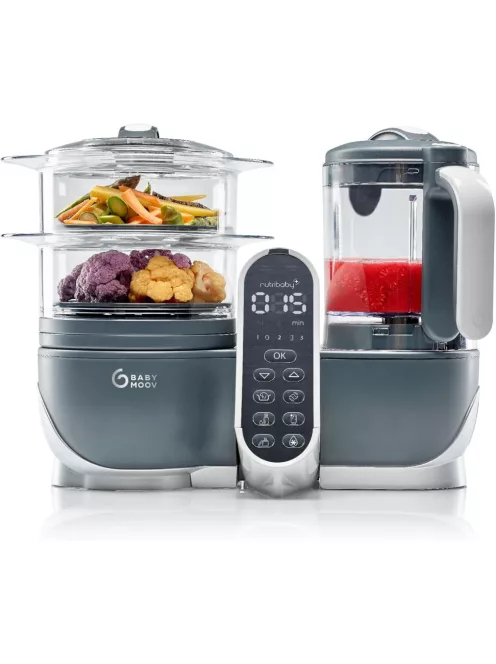 Babymoov Nutribaby Plus turmix és páróló bébiétel-készítő - szürke, OUTLET termék