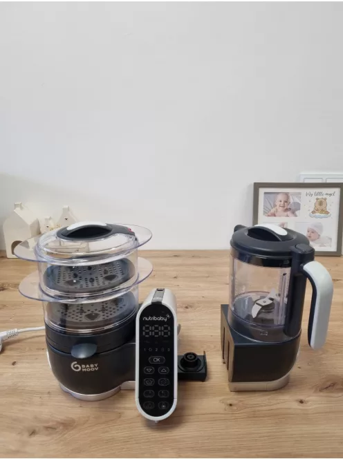 Babymoov Nutribaby Plus turmix és páróló bébiétel-készítő - szürke, OUTLET termék