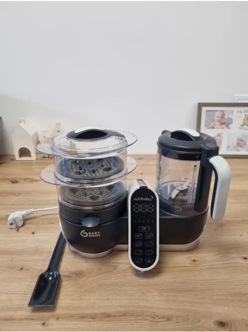 Babymoov Nutribaby Plus turmix és páróló bébiétel-készítő - szürke, OUTLET termék