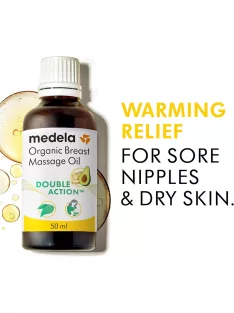   Medela Organic Mellmasszázs Olaj Szoptató Anyáknak, OUTLET termék