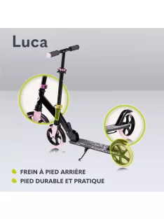   Lionelo Luca roller 100kg-ig fekete-rózsaszín, OUTLET termék 
