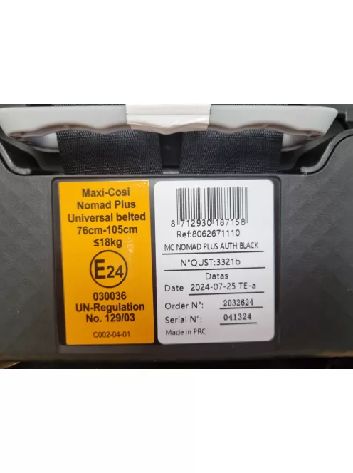Maxi-Cosi Nomad Plus összecsukható autósülés 76-105 cm-ig. OUTLET termék