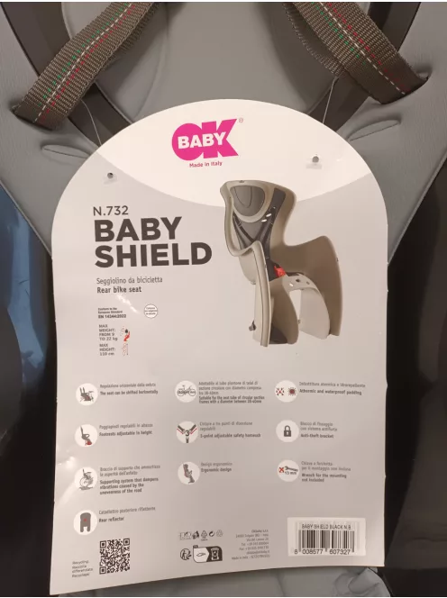 Okbaby Baby Shield hátsó kerékpáros gyerekülés, OUTLET termék
