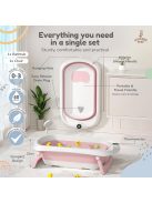 Superbe Bebe Összecsukható babakád babatartóval 80x49cm-pink, OUTLET termék