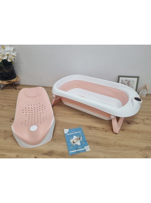 Superbe Bebe Összecsukható babakád babatartóval 80x49cm-pink, OUTLET termék