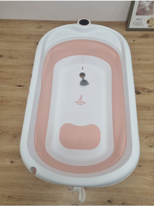 Superbe Bebe Összecsukható babakád babatartóval 80x49cm-pink, OUTLET termék